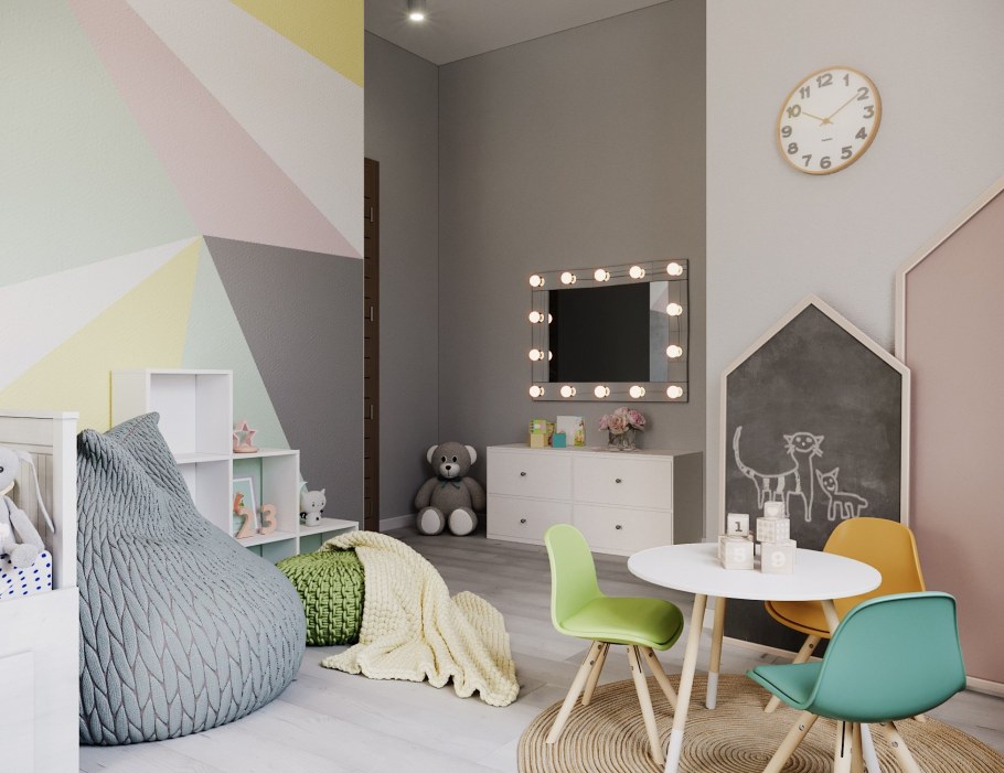 Желто голубая детская