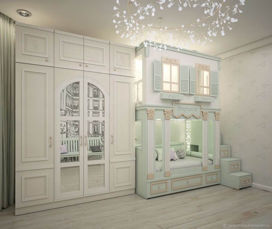 Спальня для девочки подростка в классическом стиле