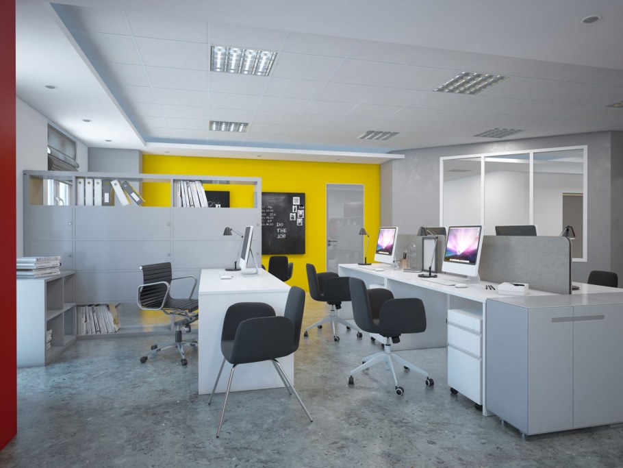 Офис в серых тонах