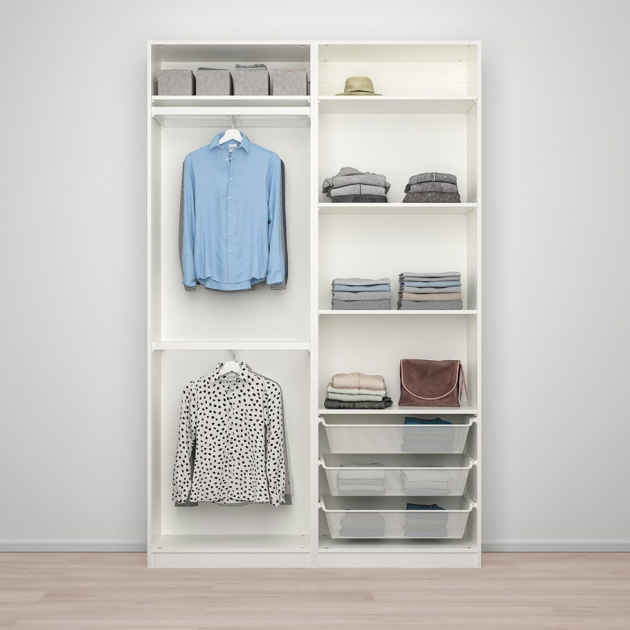 ПАКС гардероб, черно-коричневый, ФОРСАНД под коричневый мореный ясень