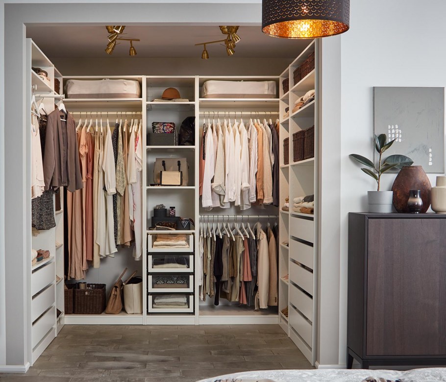 ПАКС гардероб, комбинация, белый, 150x58x236 см