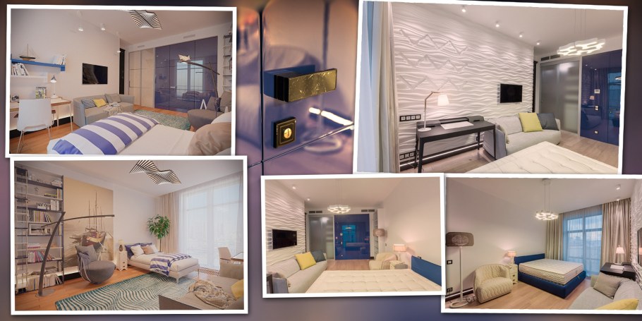 Гостиная с французским окном