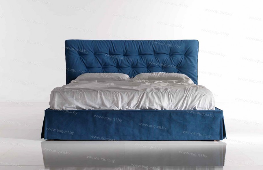Синяя кровать Аскона