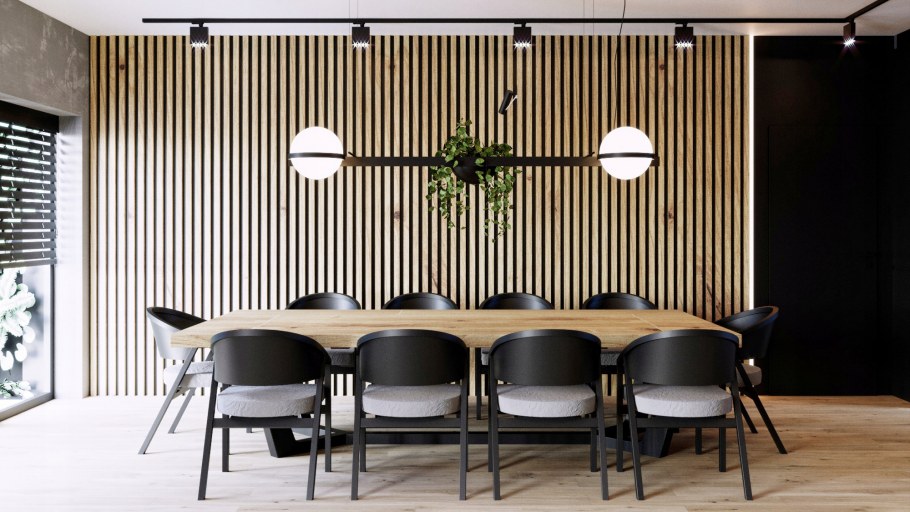 Деревянные перегородки в офисе