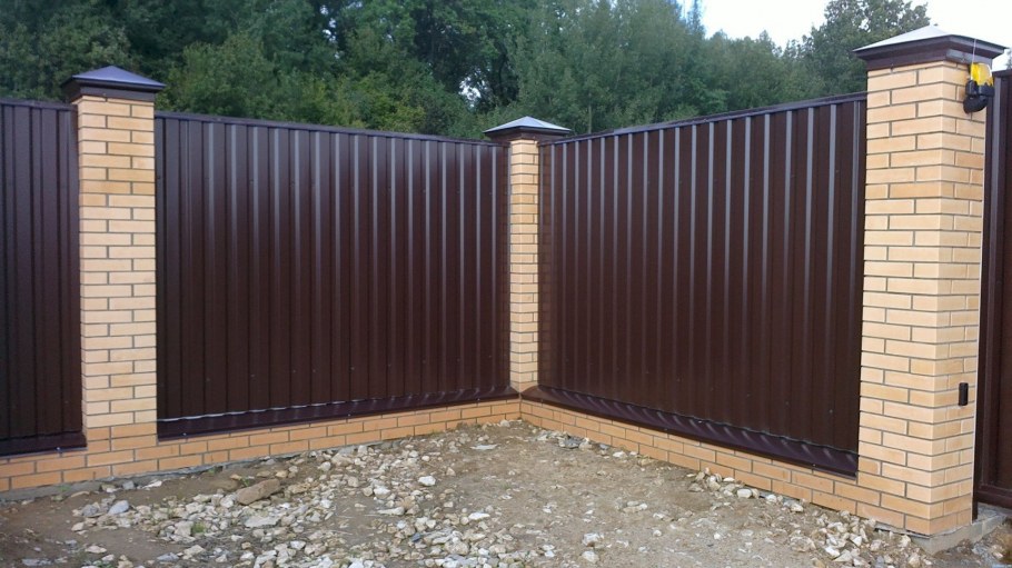 RAL 8019 забор профлист