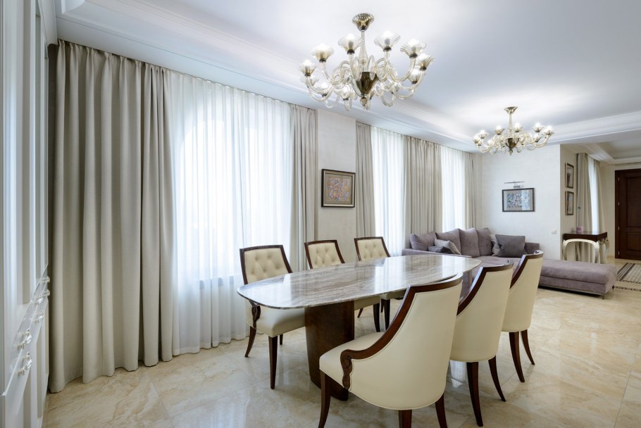 Шторы в стиле арт-деко в интерьере