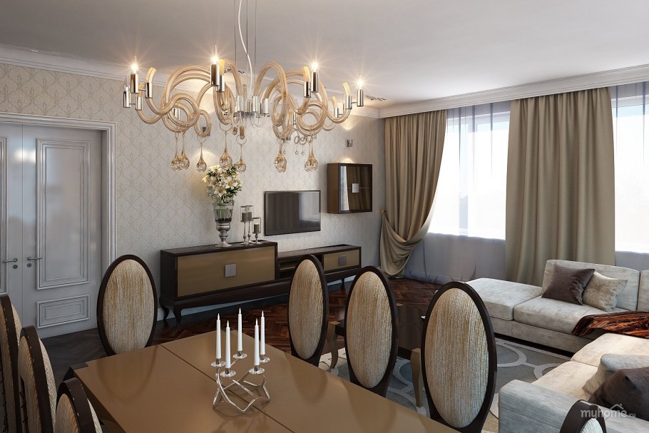 Портьеры в спальню в стиле ар деко