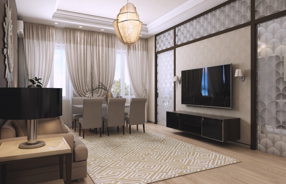 Римские шторы ар деко