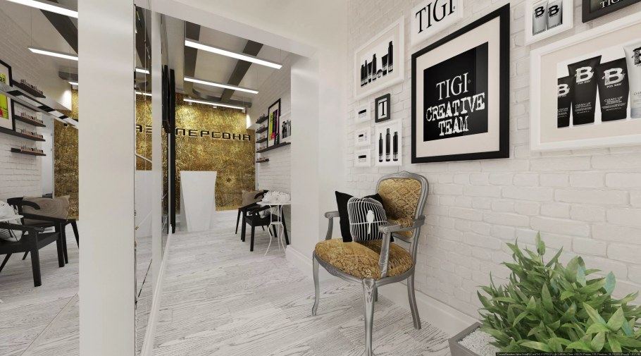 Фасад салона красоты в стиле лофт