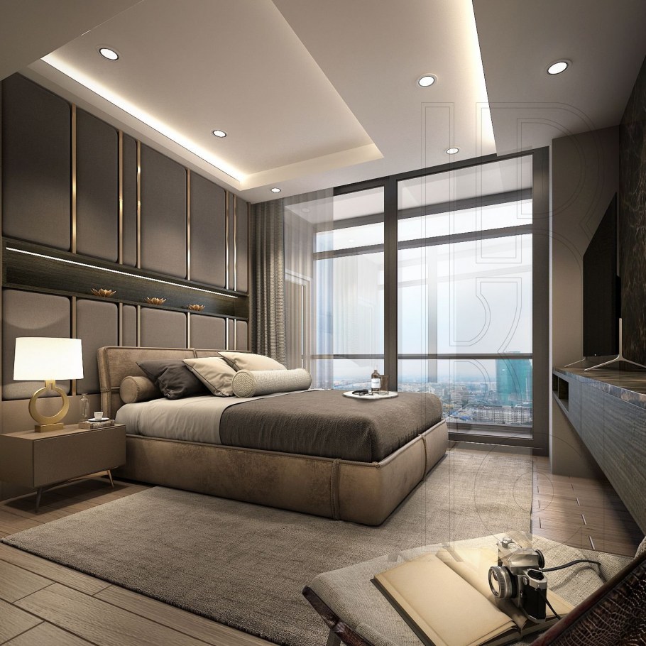 Стиль Контемпорари в интерьере спальни