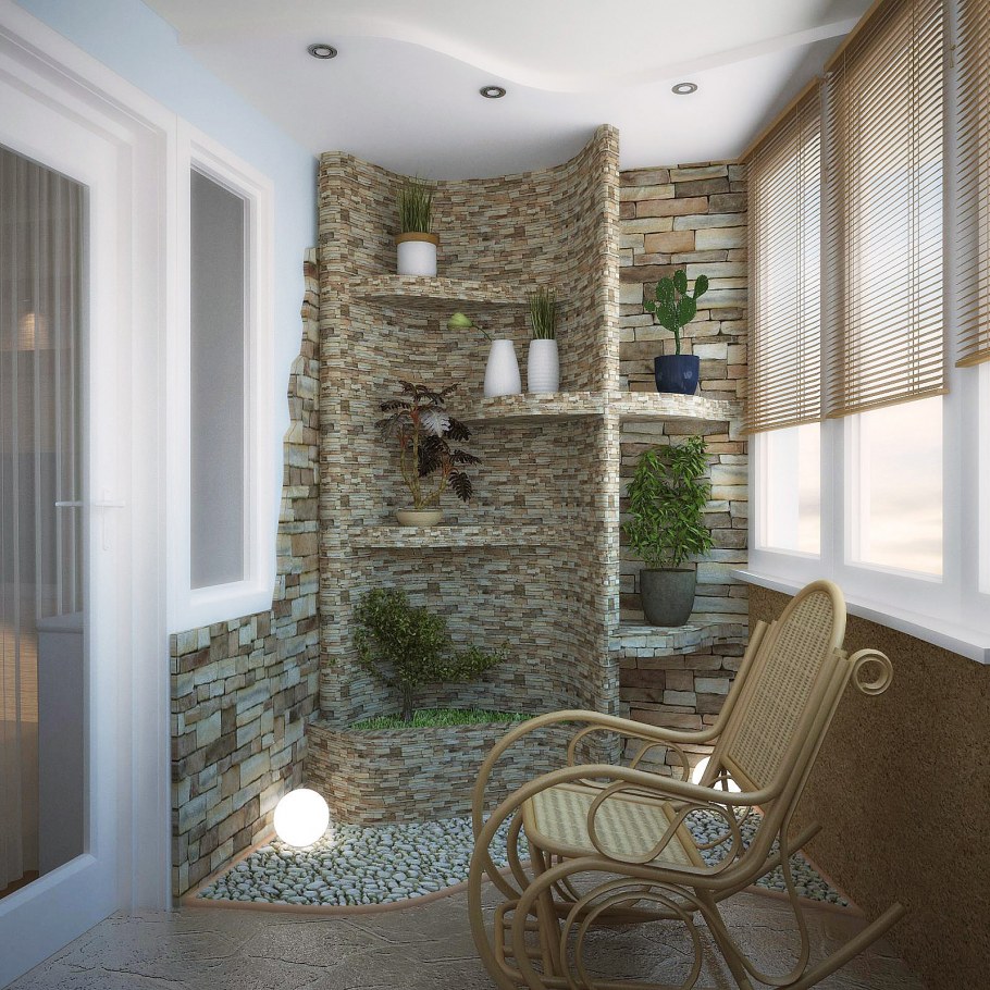 Идеи дизайна балконов и лоджий без комнатного окна