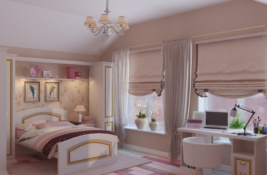 Красивая спальня для девушки