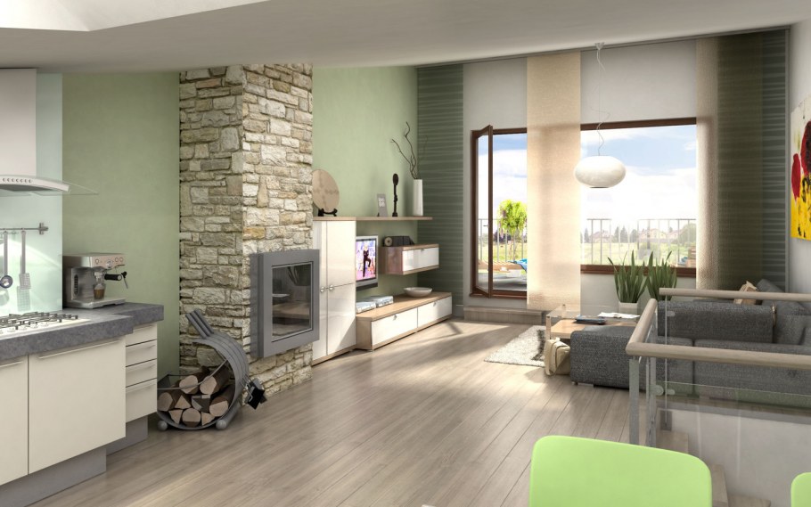 Кухня гостиная