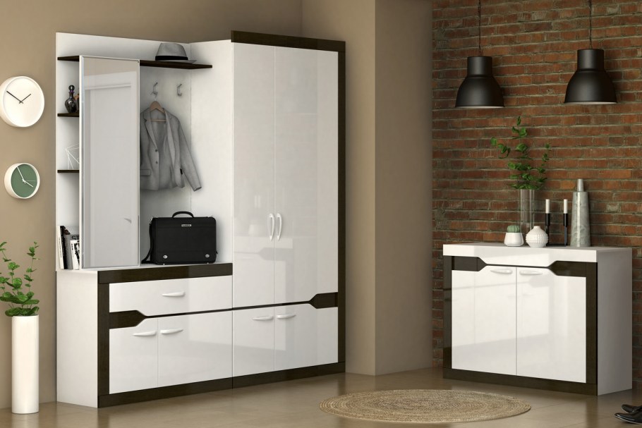 Прихожая Лайт белый глянец (Эстель)