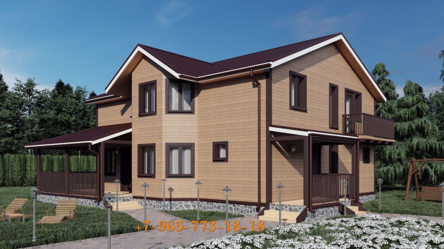Проект каркасного дома Лазурный