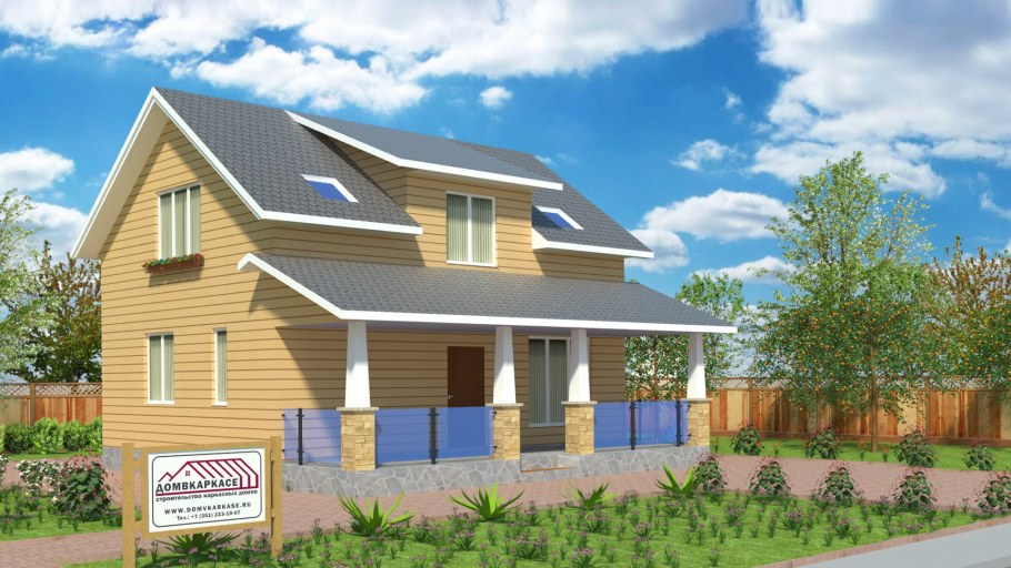 Каркасный домик лапланд