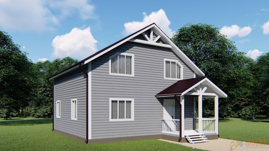 Проект каркасного дома кр