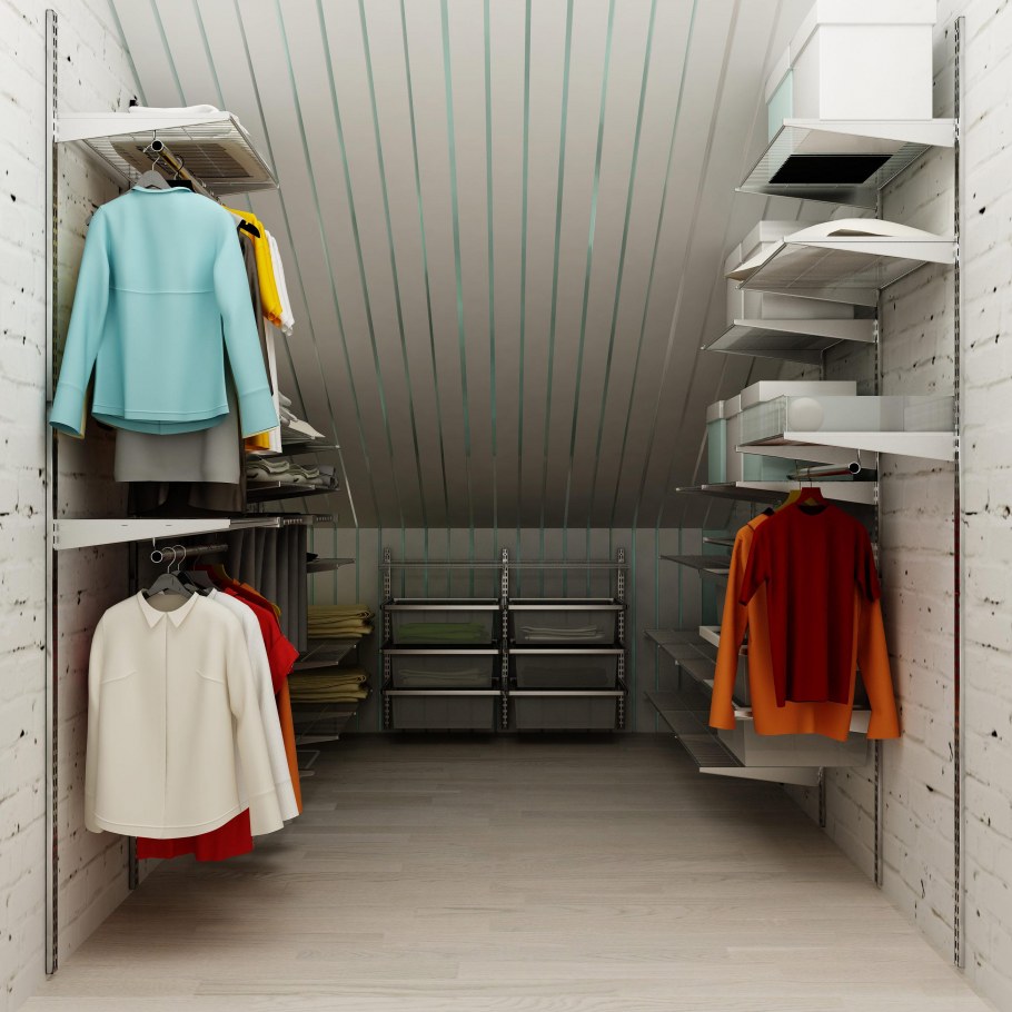 Шкафчики на мансарде