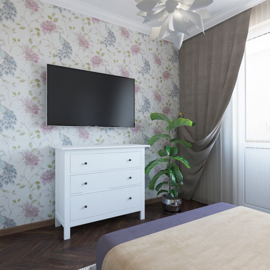 Стильная спальня для молодой пары