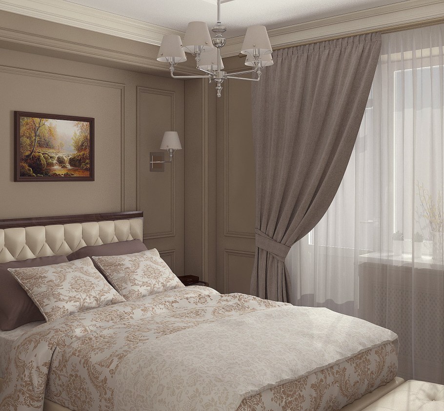 Спальня 15 кв м в классическом стиле