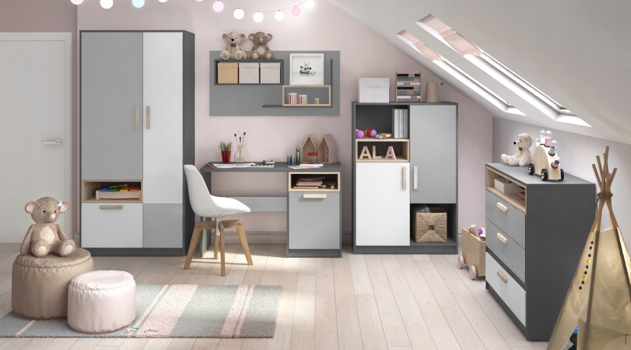 Детская мебель серая