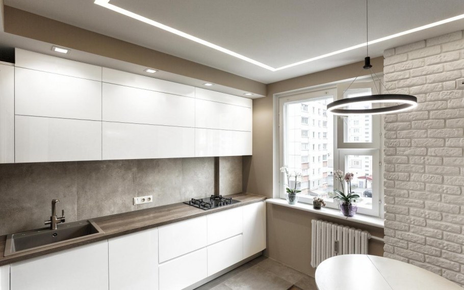 Кухонный гарнитур без ручек