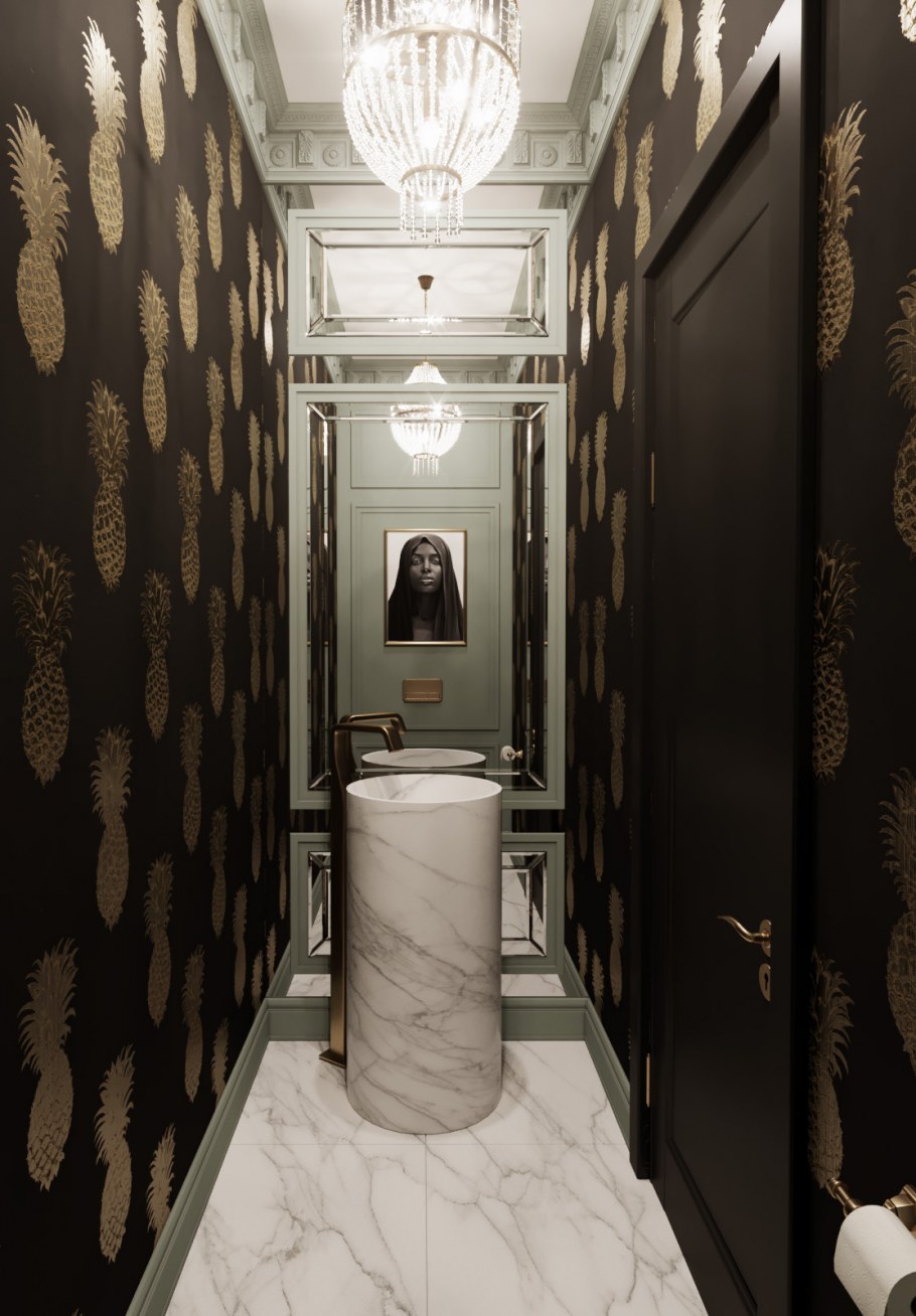 Ванная комната в средневековом стиле