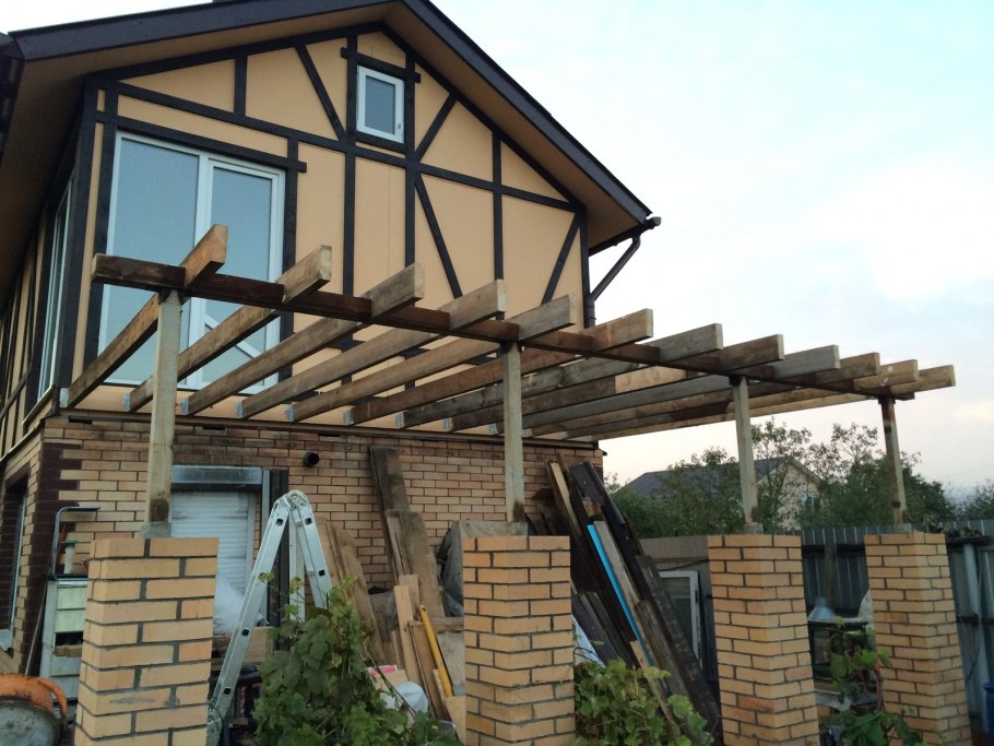 Беседки пристроенные к дому