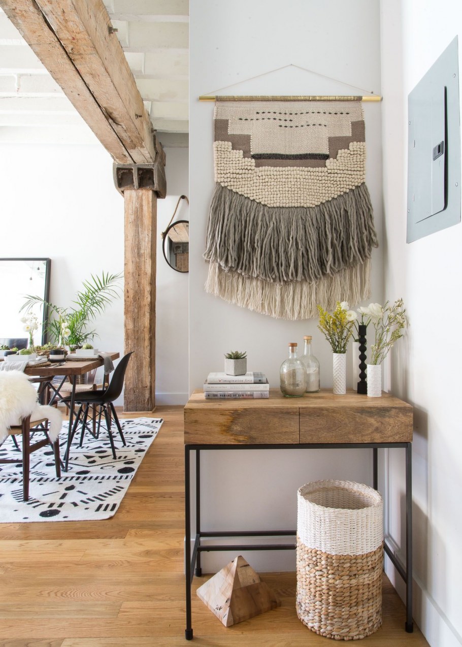 Сканди спальня макраме