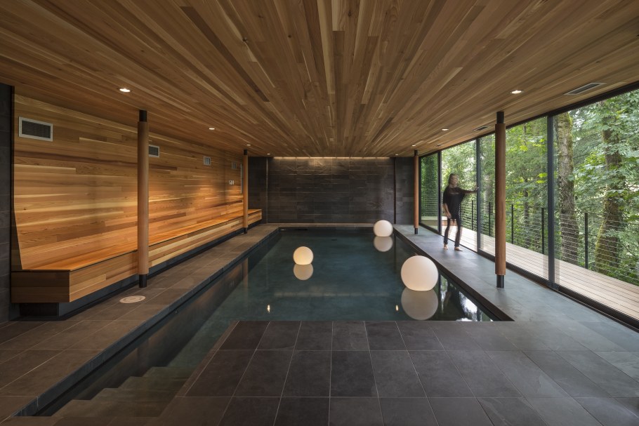 Бассейн на Николиной горе сосны