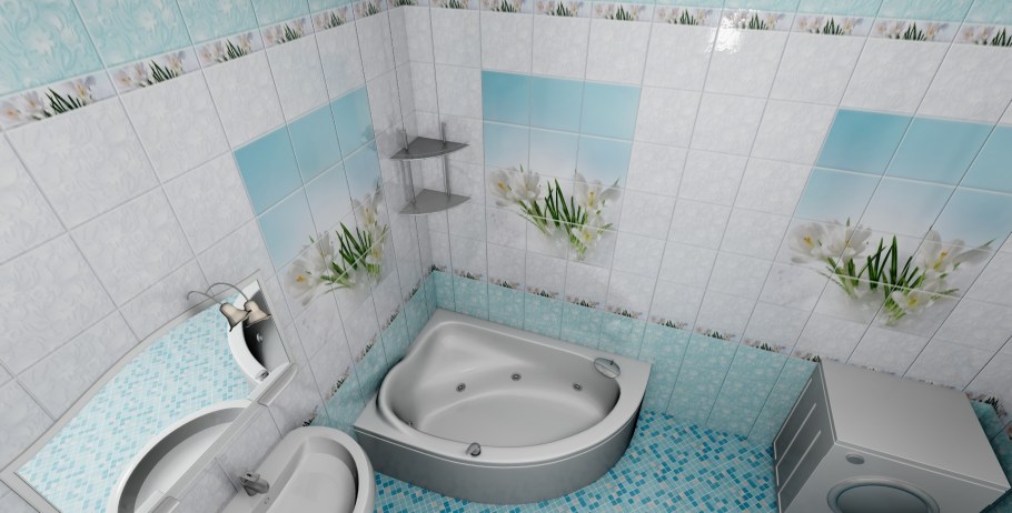 Панель ПВХ Новита Крокус лазурь