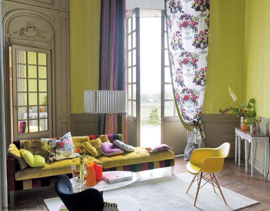 Яркий текстиль в интерьере