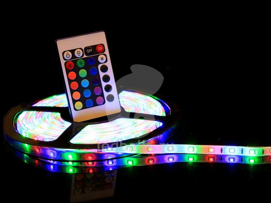 Светодиодная лента RGB С пультом 5м