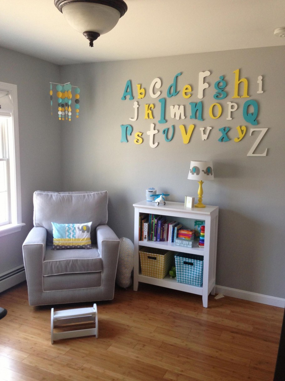 Детская в бирюзово серых тонах