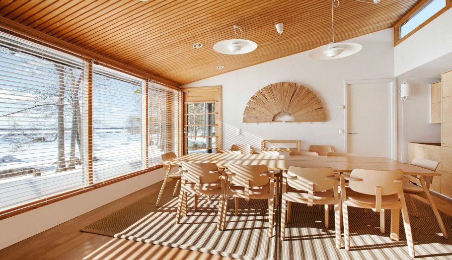 Деревянный реечный потолок