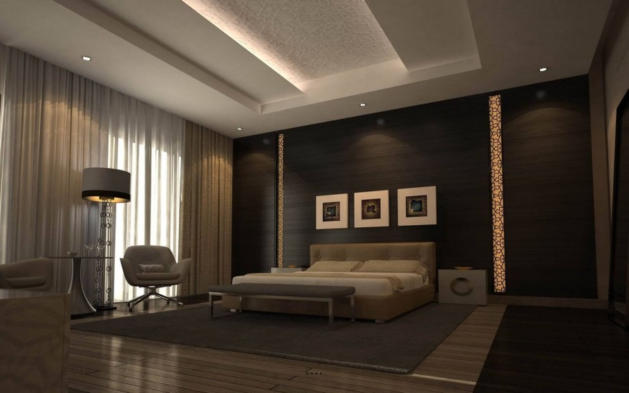 Зеркальный потолок в гостиной