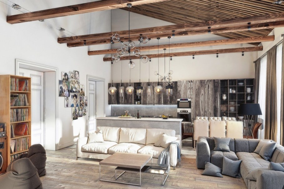 Элементы стиля лофт