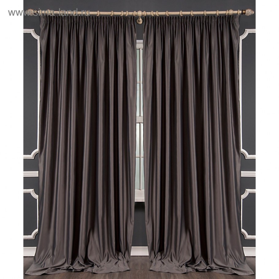 Шторы шанти коричневые