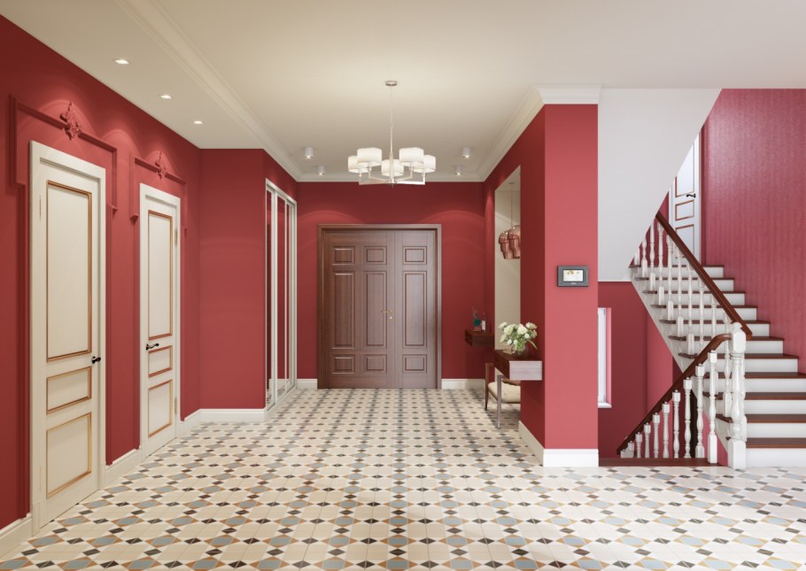 Бордовая прихожая