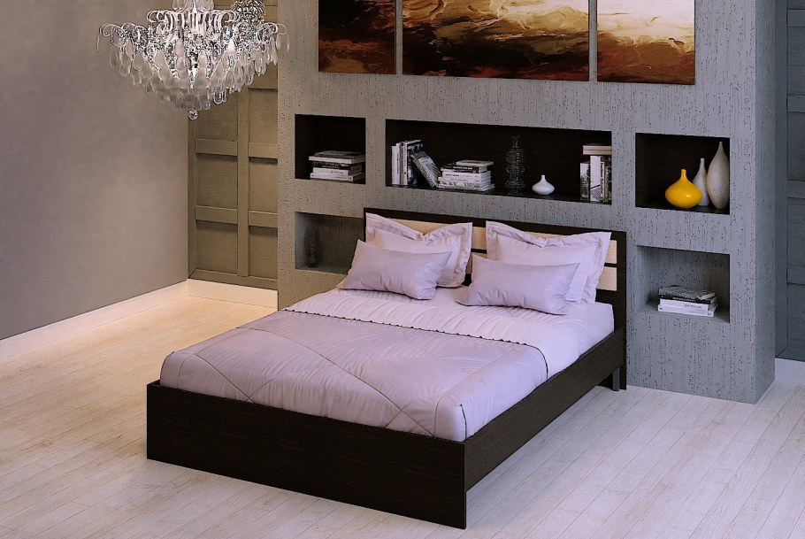 Стеганый велюр изголовье кровать Caspia 02 Vanilla