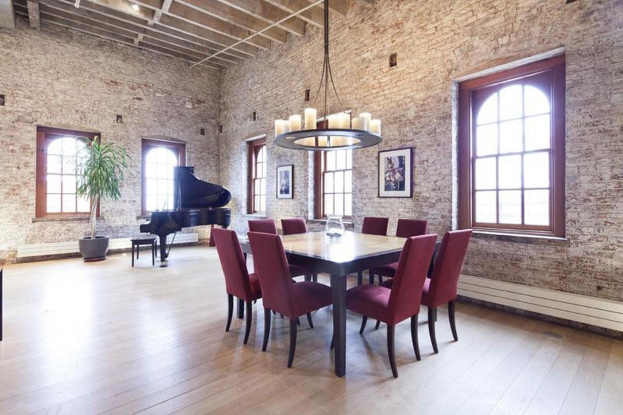 Гостиная столовая лофт