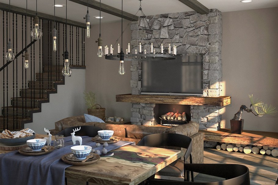 Красный кирпич в интерьере квартиры