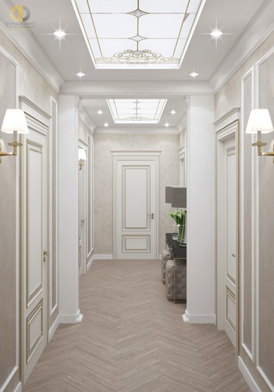Интерьер холла в классическом стиле