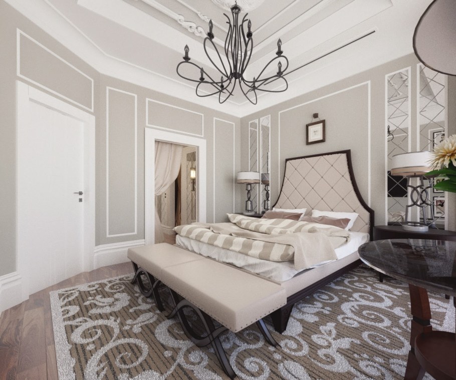 Лепнина ар деко спальная