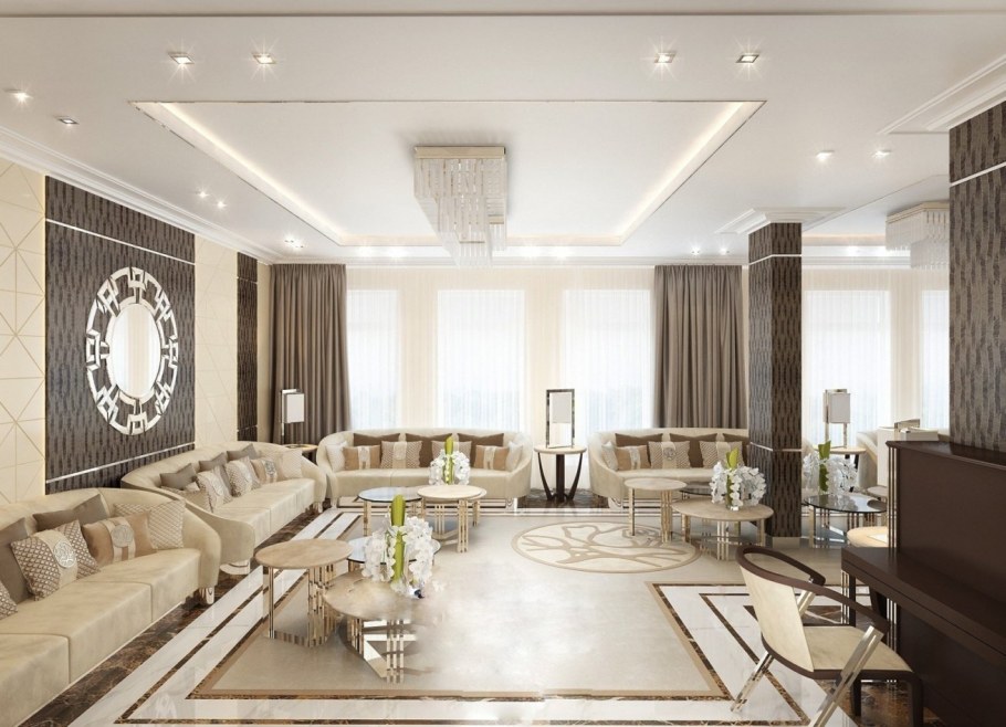 Потолок на кухне в стиле Неоклассика