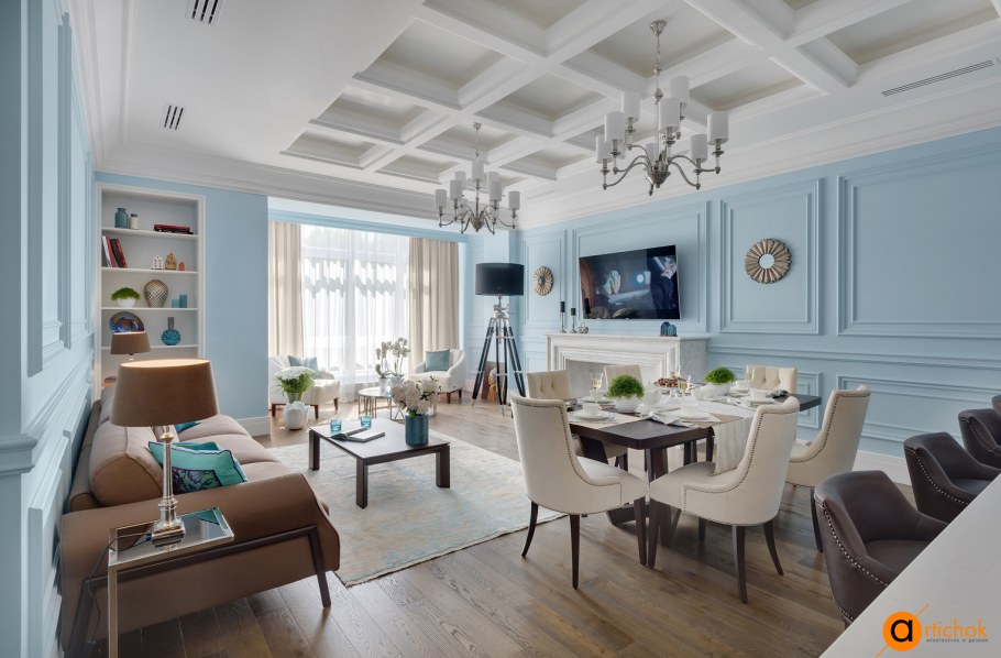 Гостиная в стиле современной классики