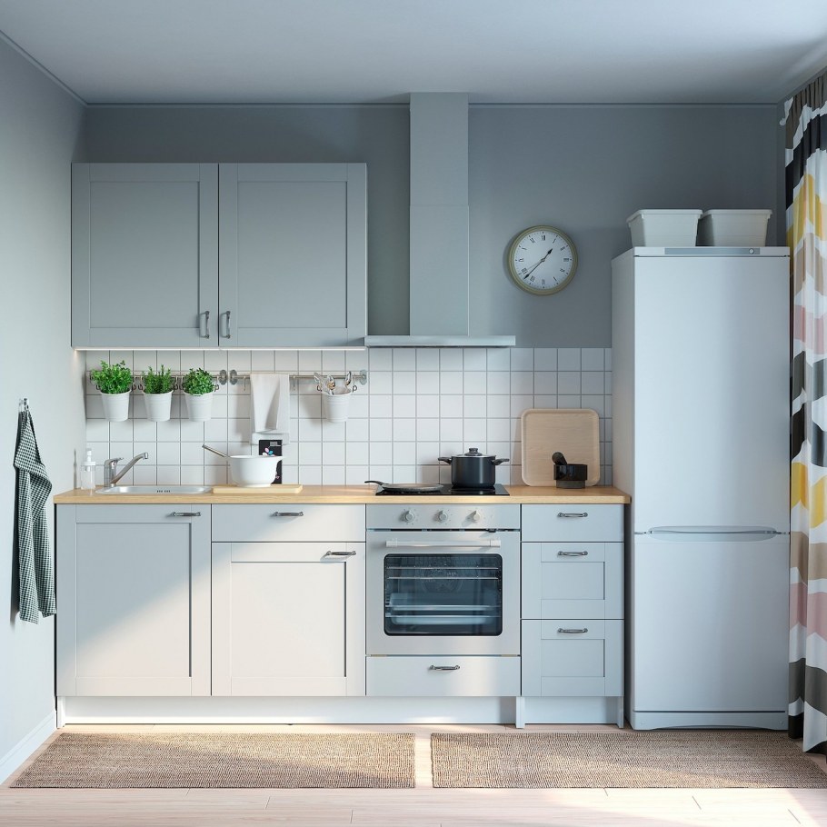 Кухня икеа КНОКСХУЛЬТ серая