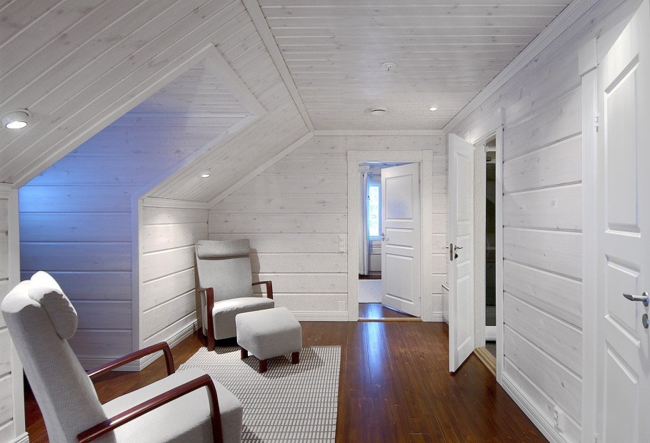 Вагонка штиль на мансарде