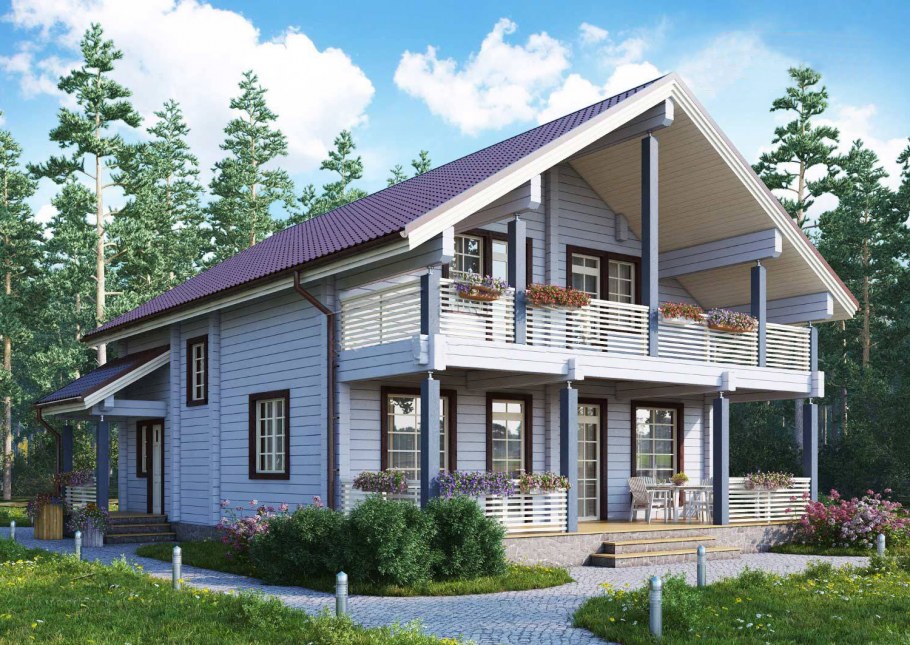 Дом из клееного бруса 100м2