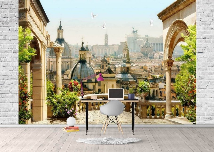 Фреска вид на город